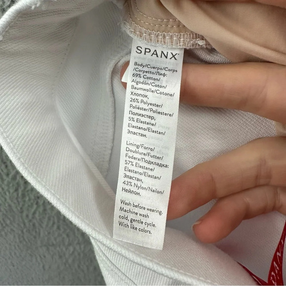Spanx Jean-ish Leggings Crop White Pull On Elastic Waist Women's Small x 23.5 - Picture 6 of 10